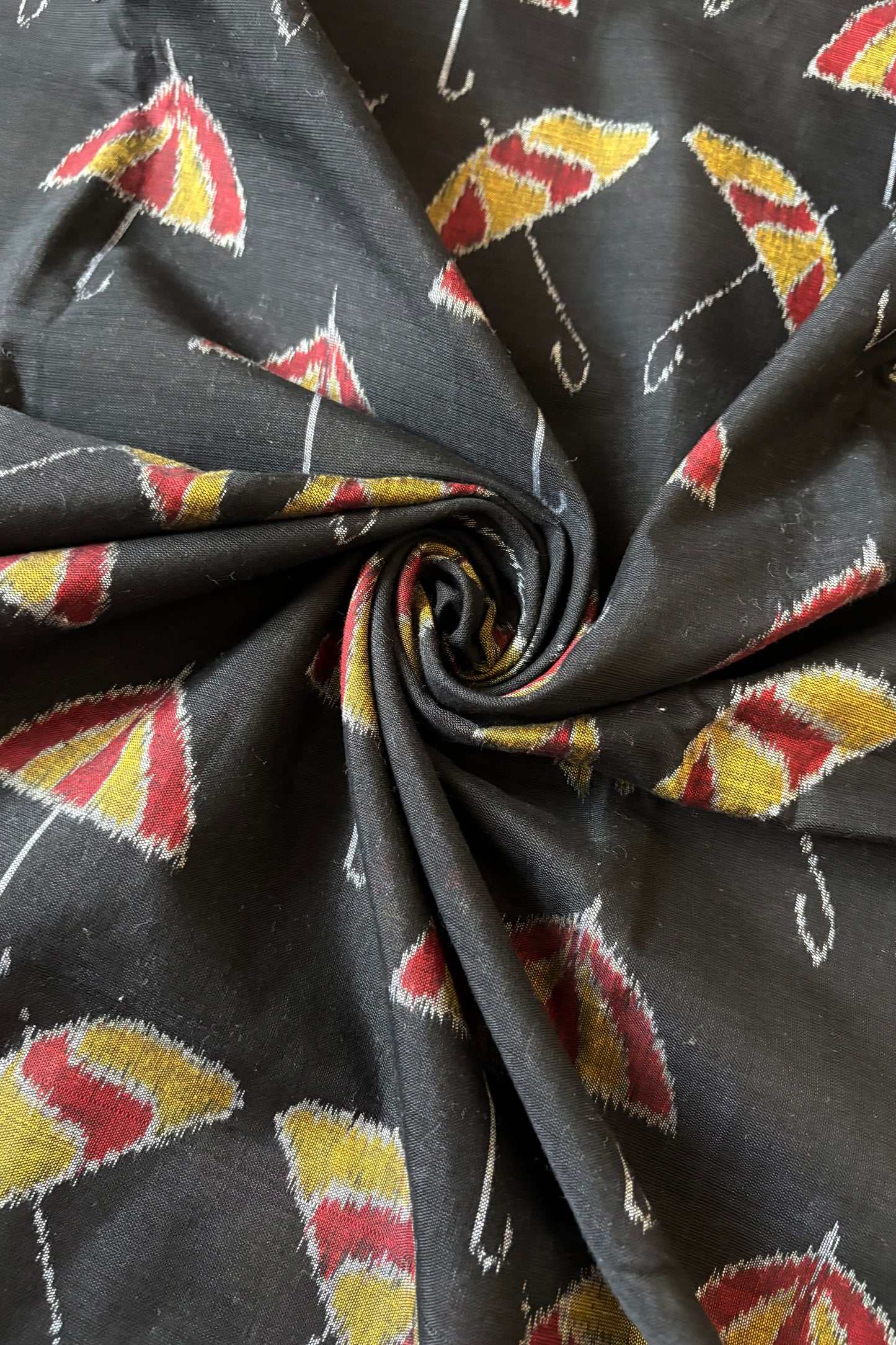 Exclusive Odisha Ikkat Khandua Cotton Saree - Black