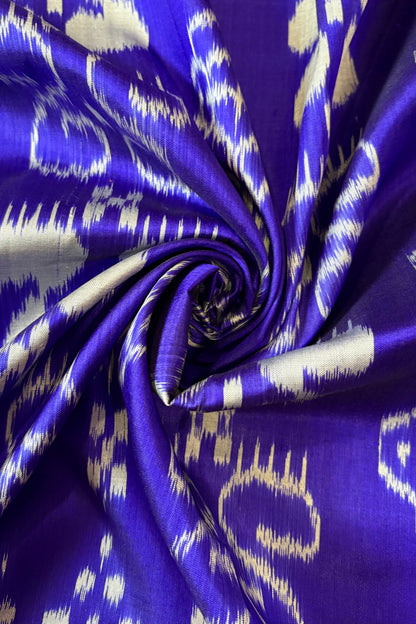 Odisha Ikkat Khandua Silk Saree - Blue