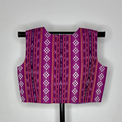 Odisha Ikkat Cotton Sleeveless Blouse