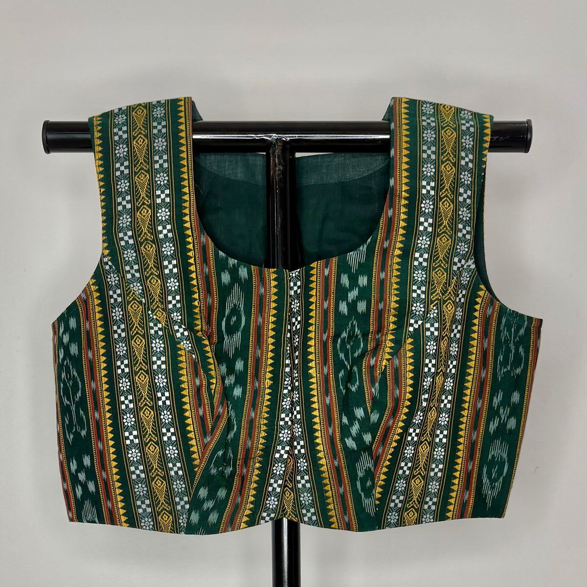 Odisha Ikkat Cotton Sleeveless Blouse