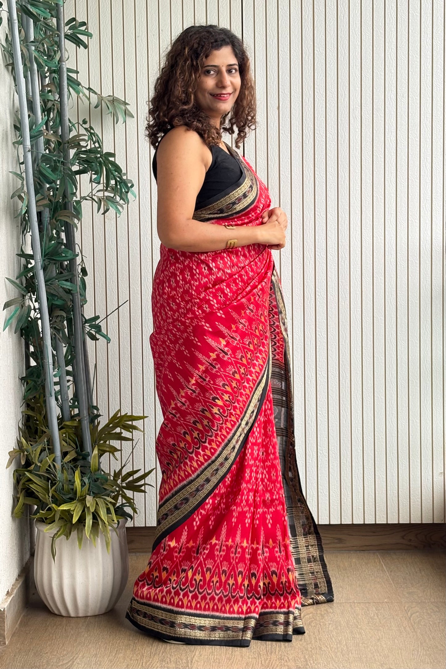 Exclusive Odisha Ikkat Pure Silk Saree-Red
