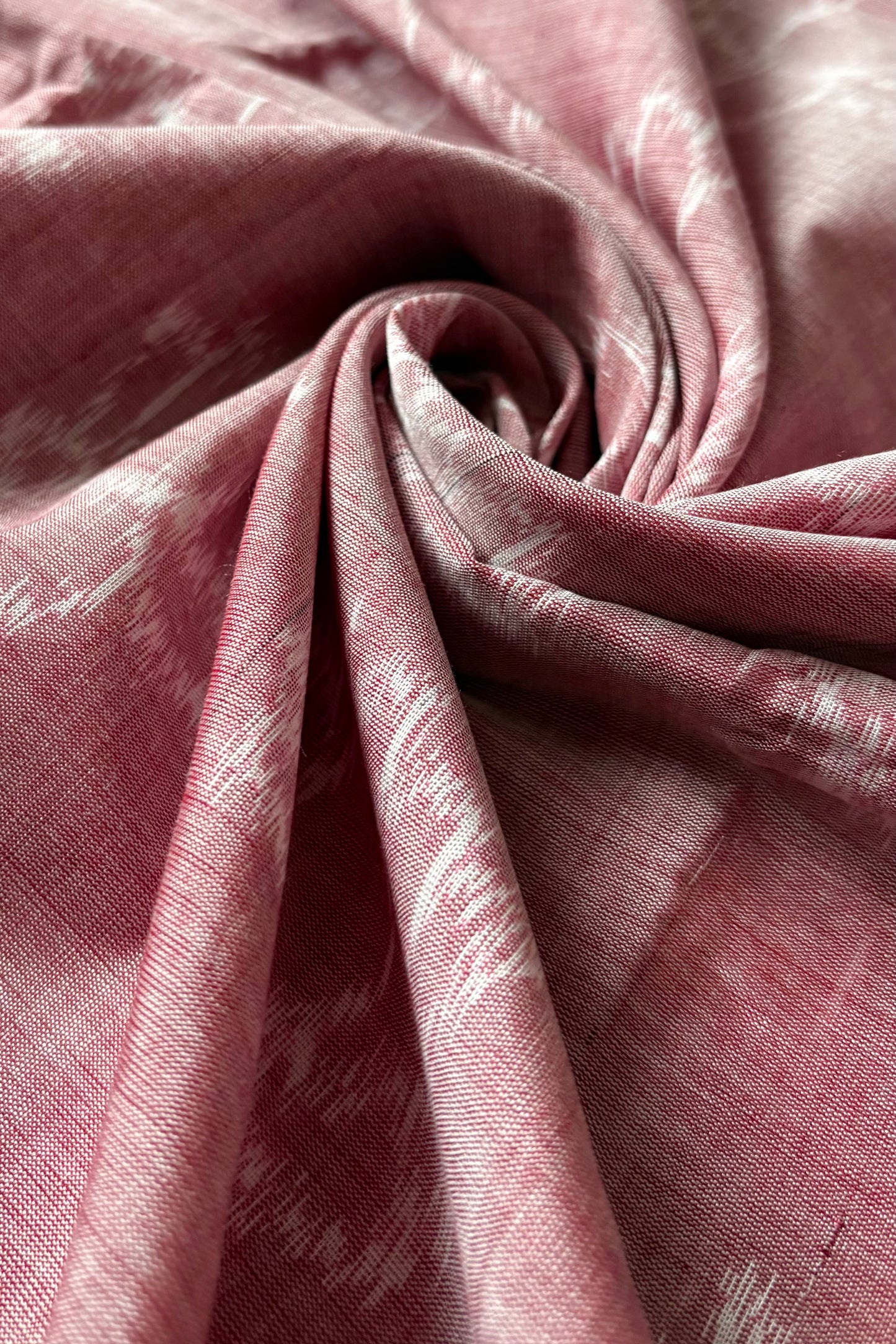 Odisha Ikkat Khandua Cotton Saree- Dusty Rose