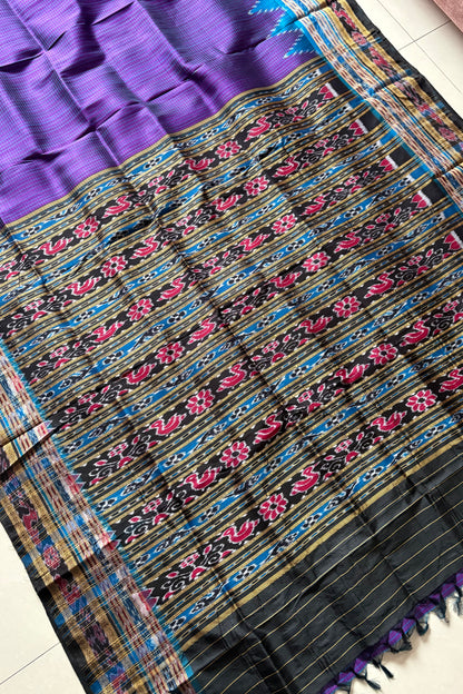 Sachipaar Khandua Silk Saree: Purple