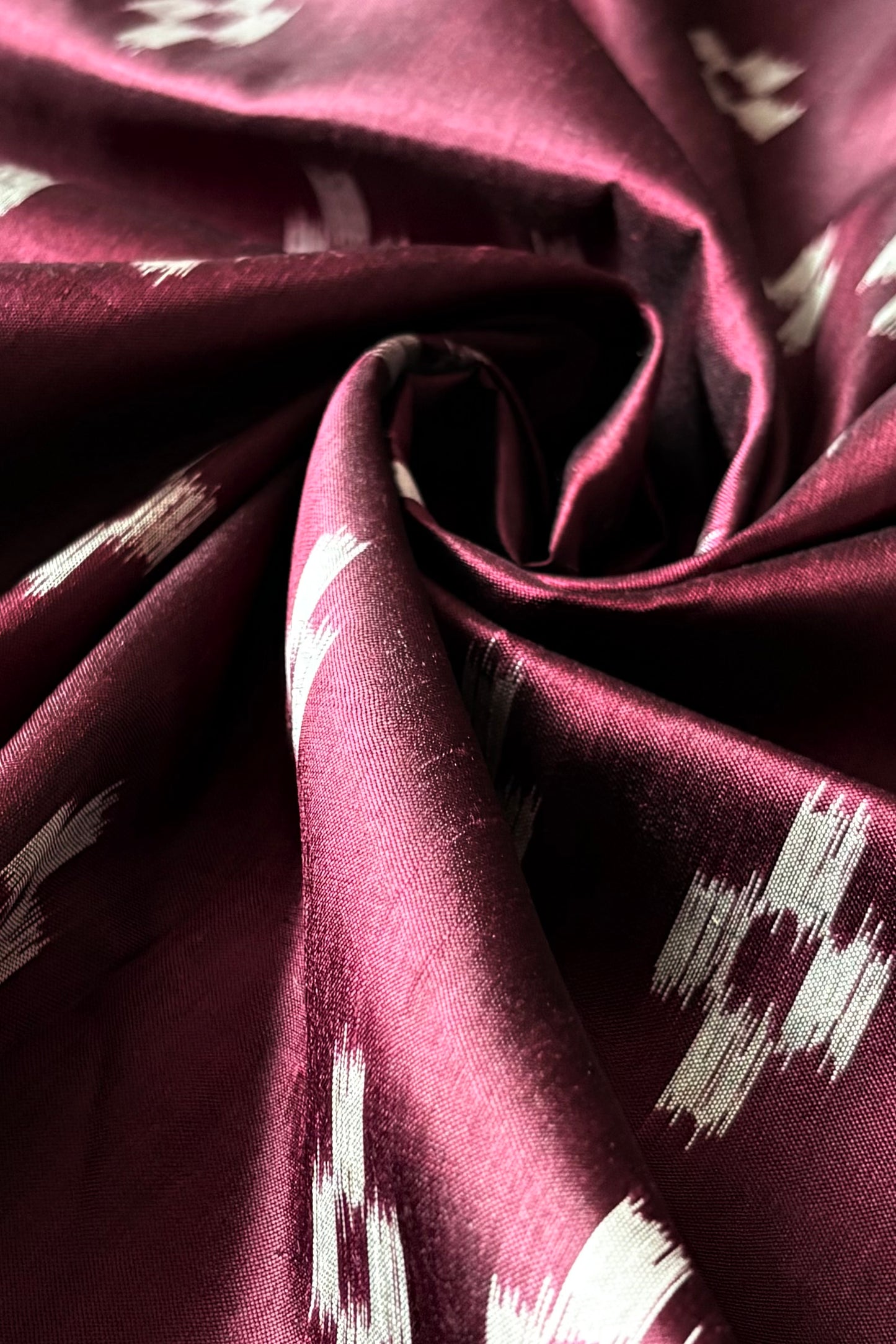 Exclusive Odisha Ikkat Jalla Work Pure Silk Saree - Burgundy
