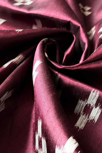 Exclusive Odisha Ikkat Jalla Work Pure Silk Saree - Burgundy