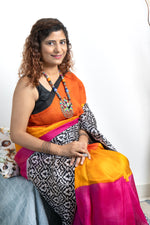 Load image into Gallery viewer, Murshidabad Pure Silk Sarees Hand block Print- Multi Color 2
