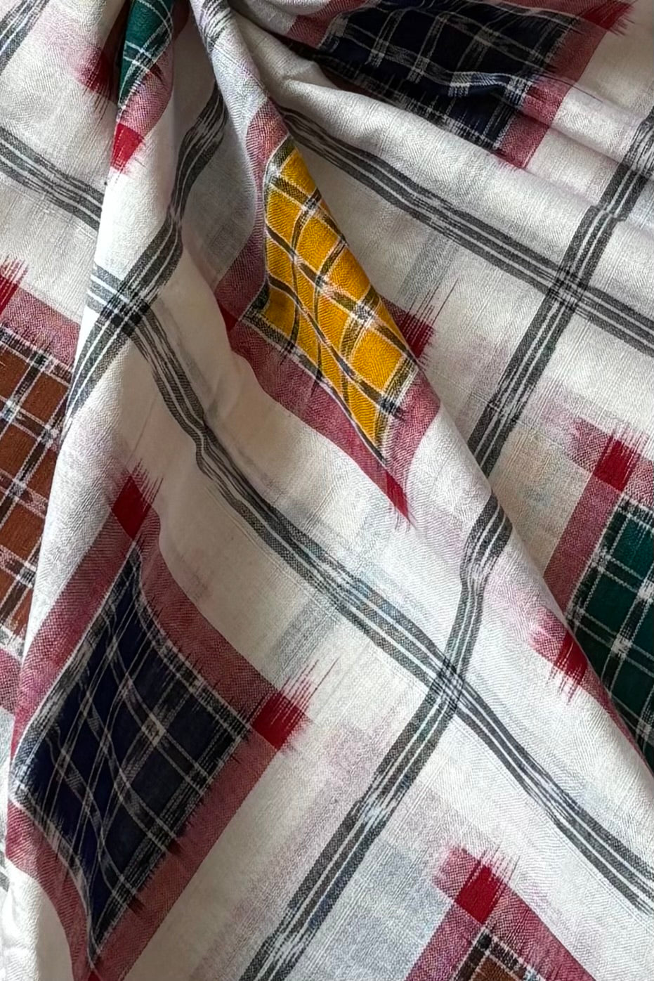 Exclusive Sambalpuri Pure Cotton Saree - White