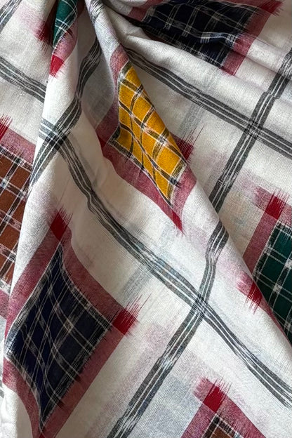 Exclusive Sambalpuri Pure Cotton Saree - White