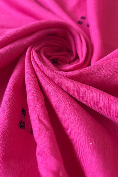 Ek Phulia Cotton Saree - Pink