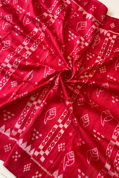 Exclusive Odisha Ikkat Pure Silk Saree- Red