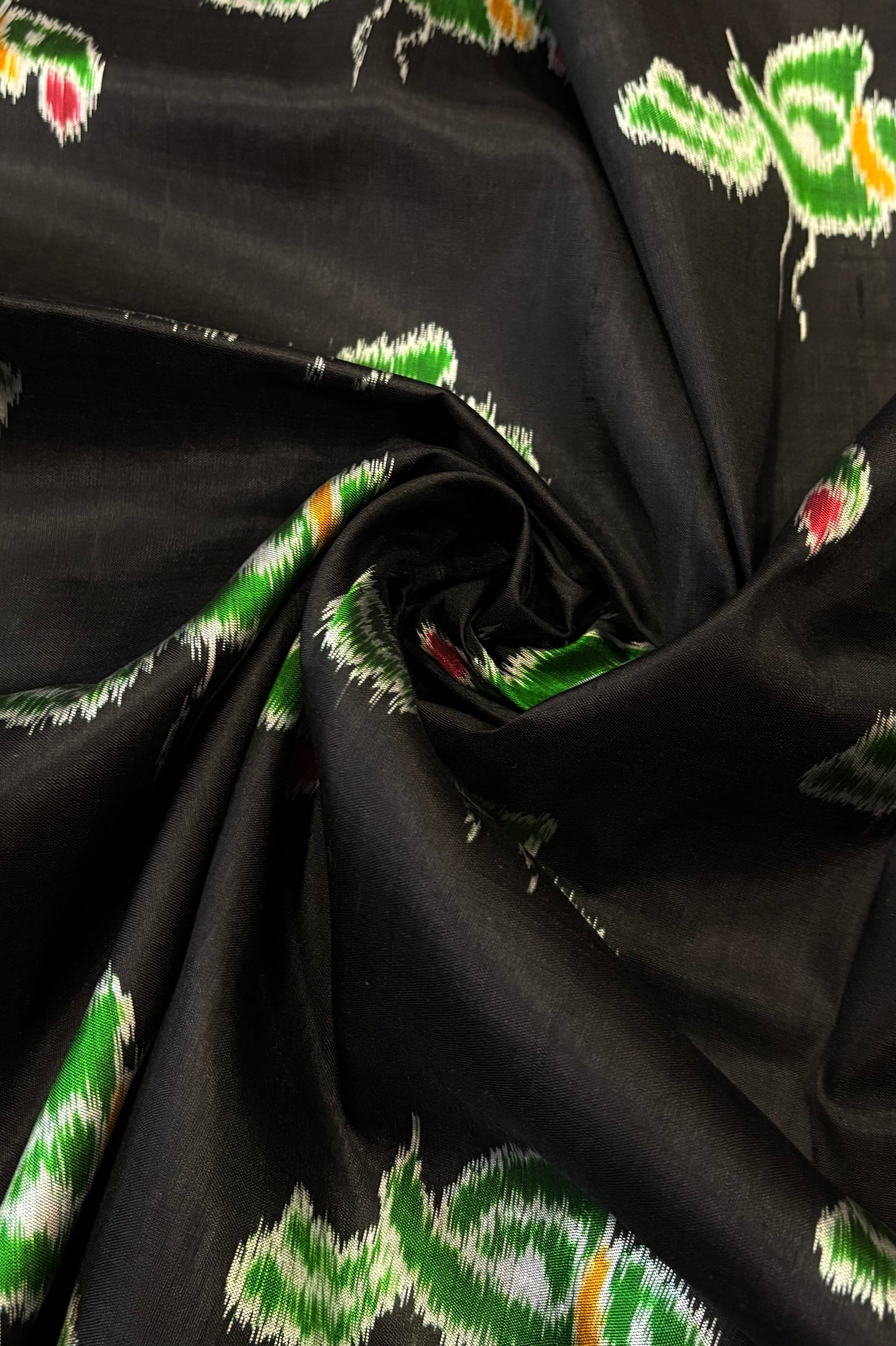 Exclusive Odisha Ikkat Pure Silk Saree- Black