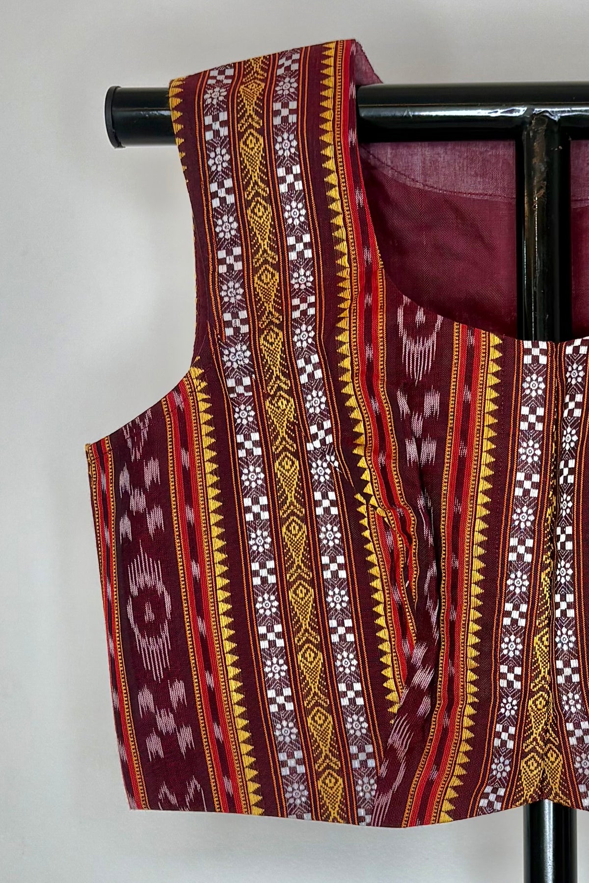 Odisha Ikkat Cotton Sleeveless Blouse