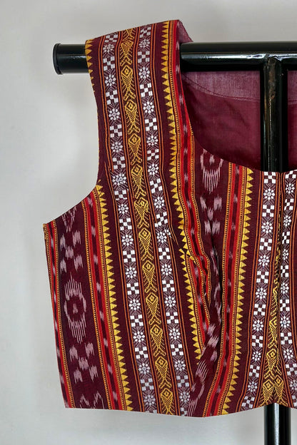 Odisha Ikkat Cotton Sleeveless Blouse