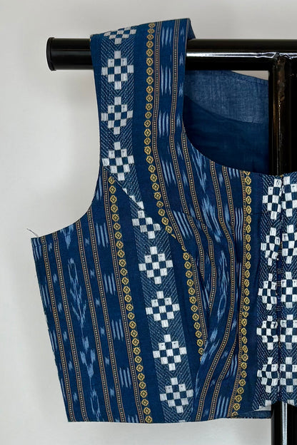 Odisha Ikkat Cotton Sleeveless Blouse