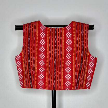 Odisha Ikkat Cotton Sleeveless Blouse