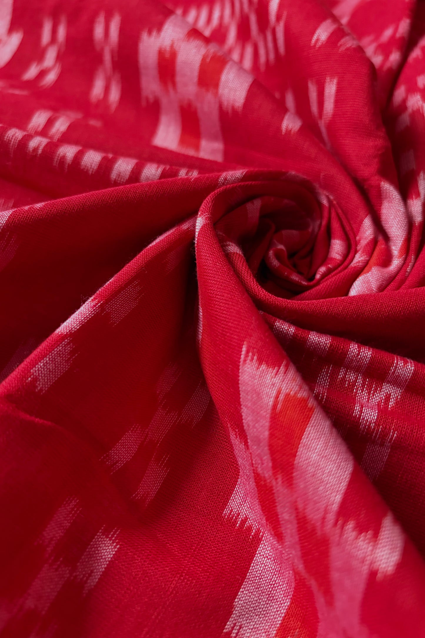 Odisha Ikkat Khandua Cotton Saree - Red & Green