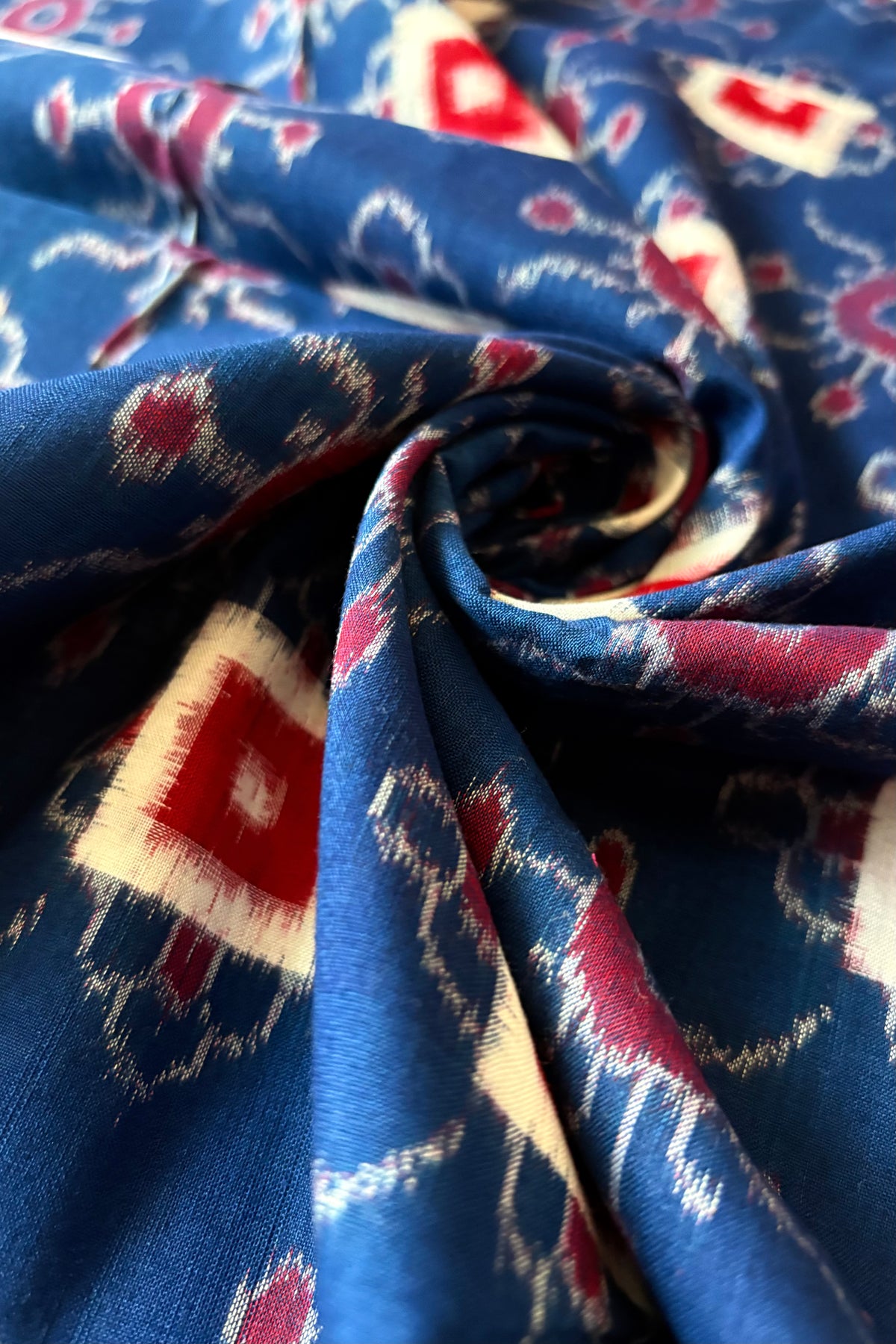 Sambalpuri Pure Cotton Saree - Blue