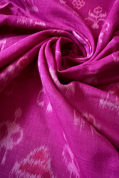 Odisha Ikkat Khandua Cotton Saree- Mauve Pink