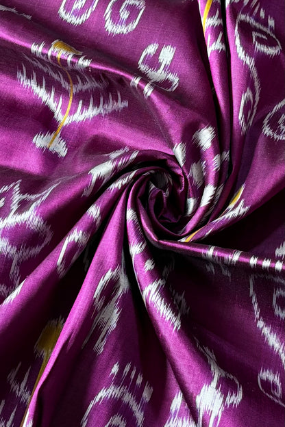 Odisha Ikkat Khandua Silk Saree - Purple