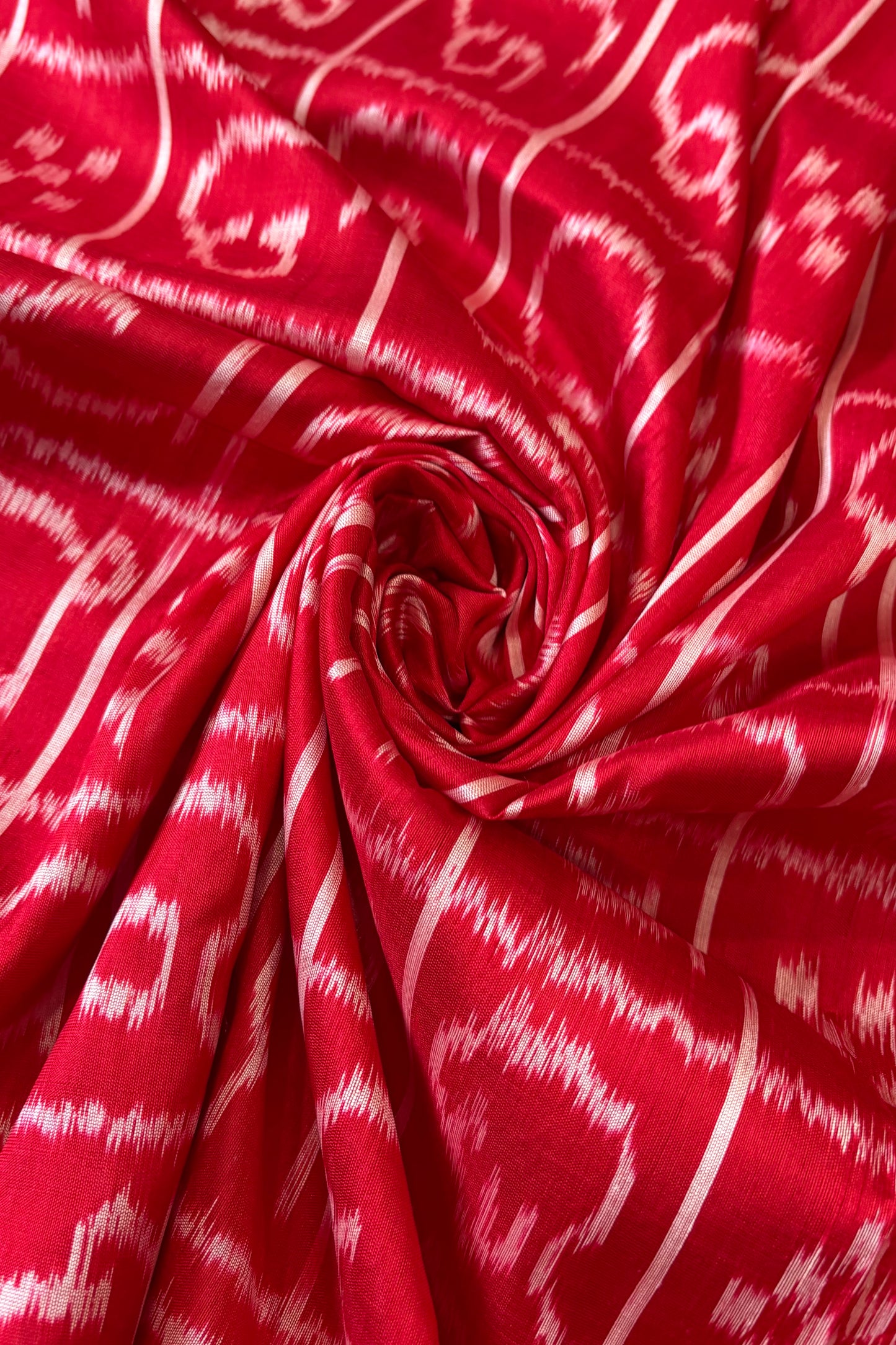 Odisha Ikkat Odia Varnamala Khandua Silk Saree - Red
