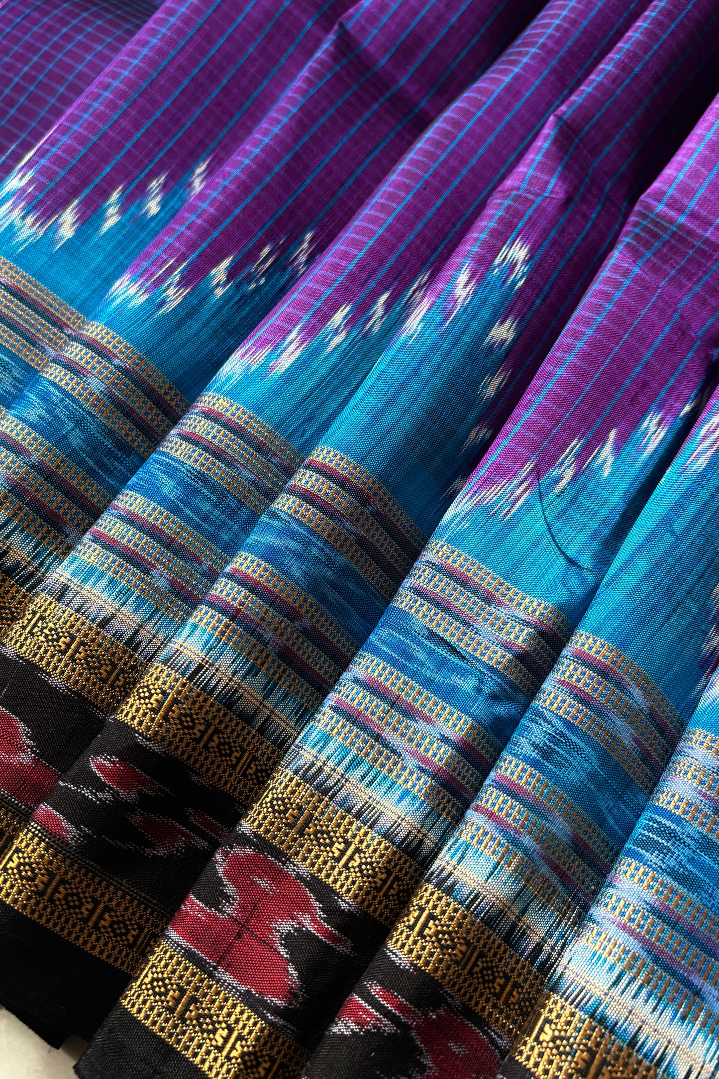 Sachipaar Khandua Silk Saree: Purple