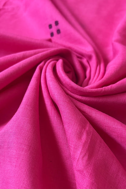 Ek Phulia Cotton Saree - Pink