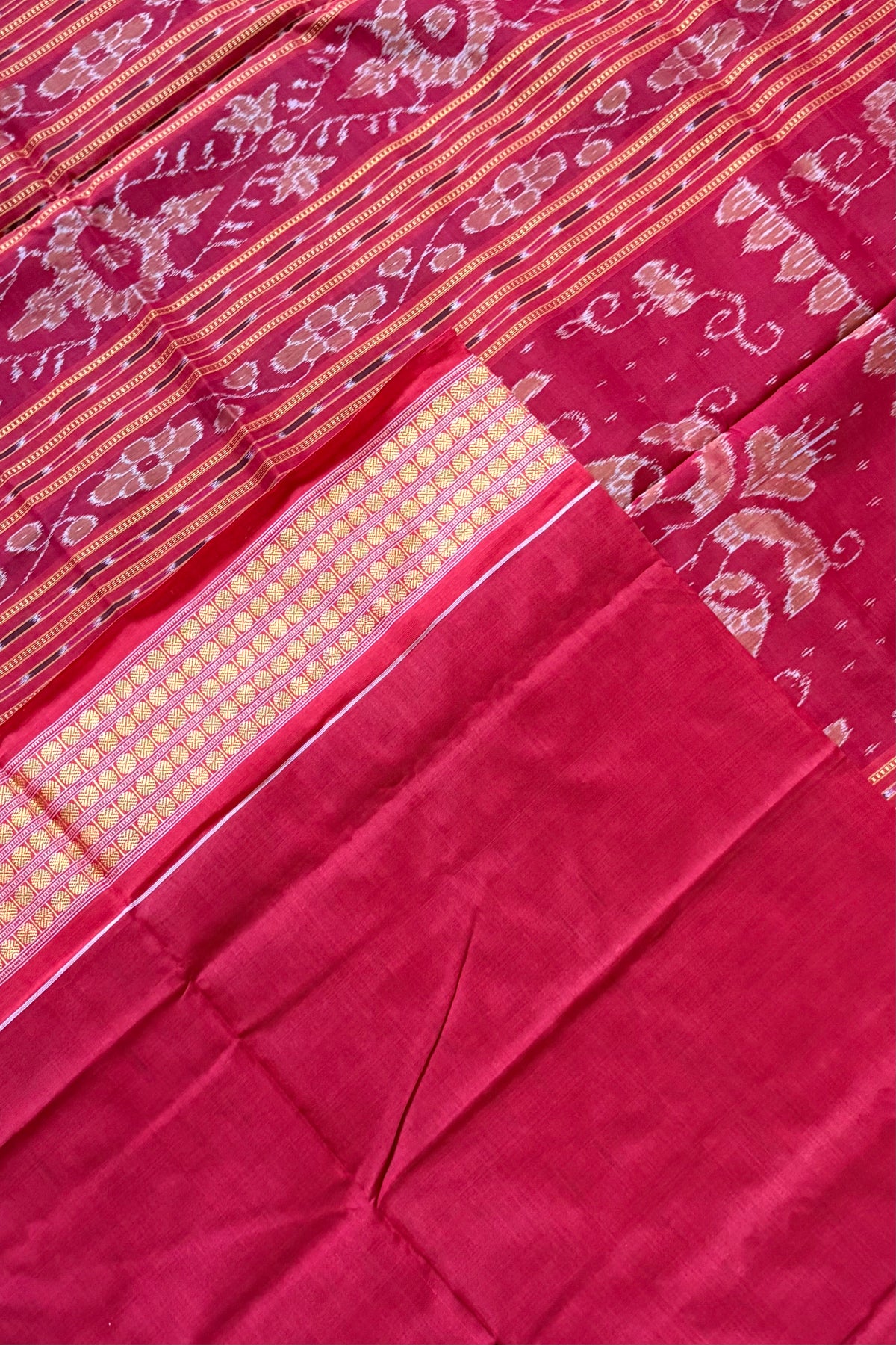 Exclusive Nabakothi Sambalpuri Cotton Saree: Dark Blue