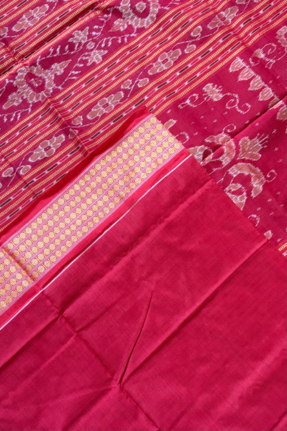 Exclusive Nabakothi Sambalpuri Cotton Saree: Dark Blue