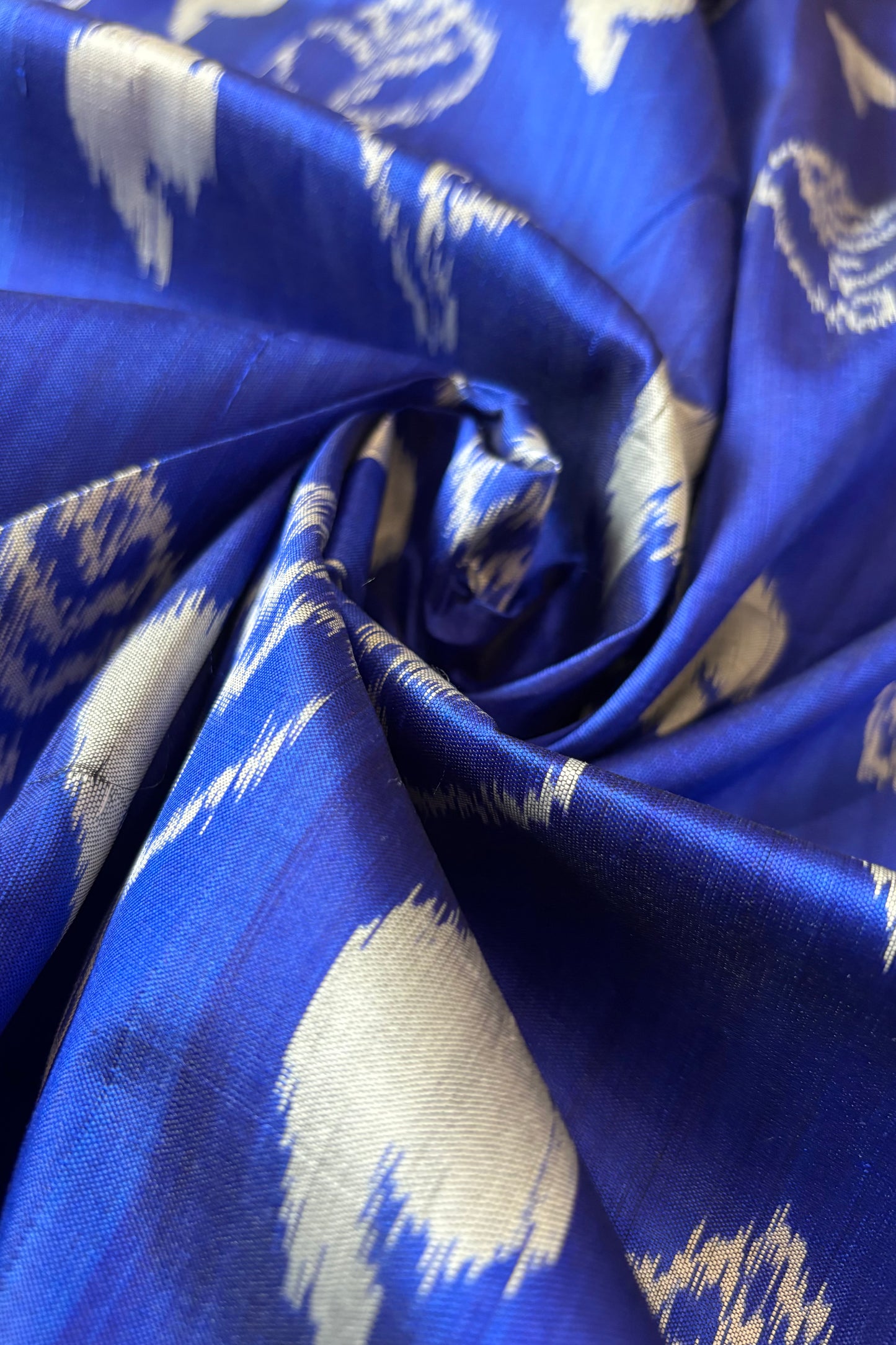 Odisha Ikkat Khandua Silk Saree - Indigo