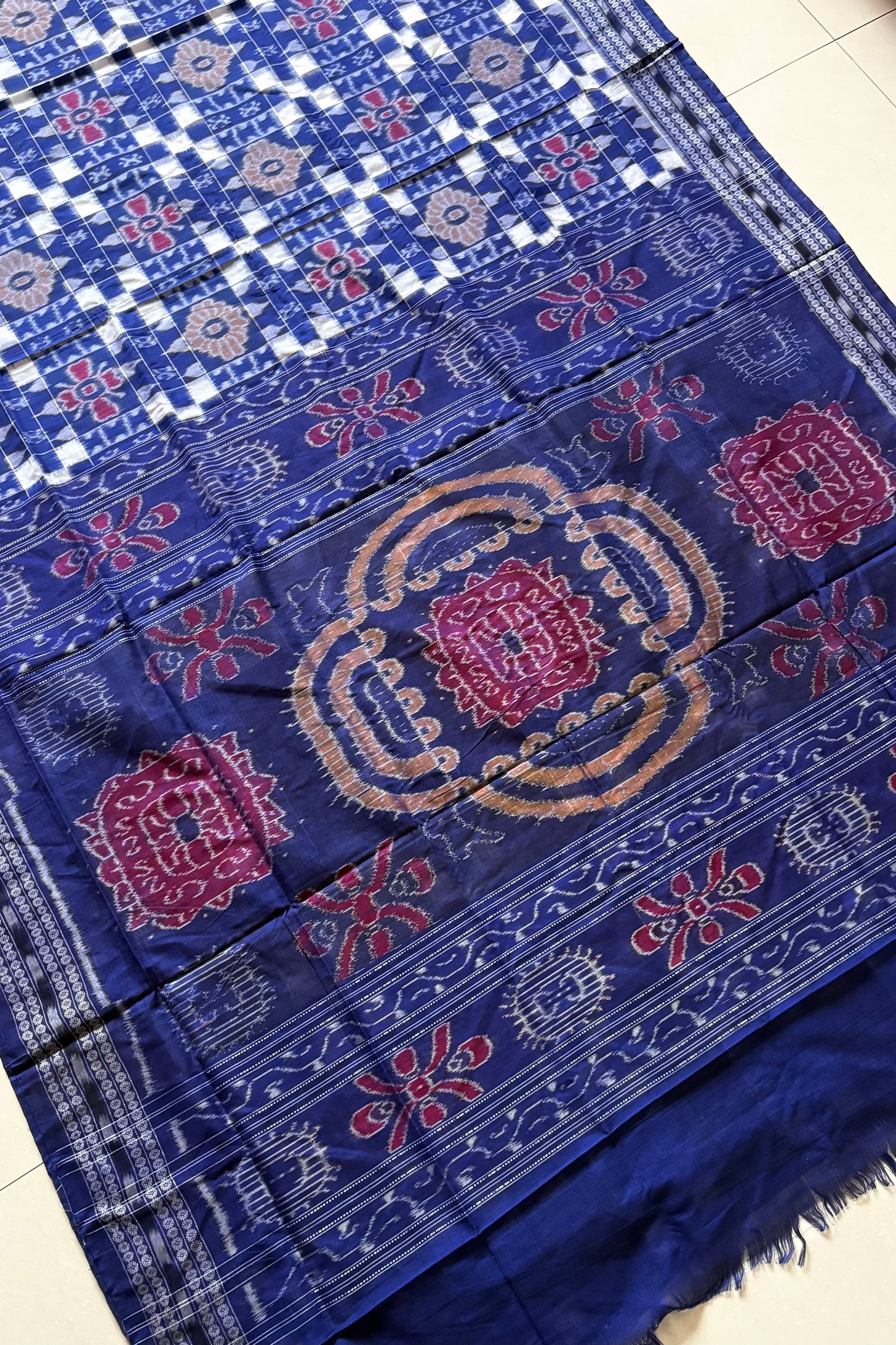 Sambalpuri Ikkat Cotton Saree-Utkala Laxmi