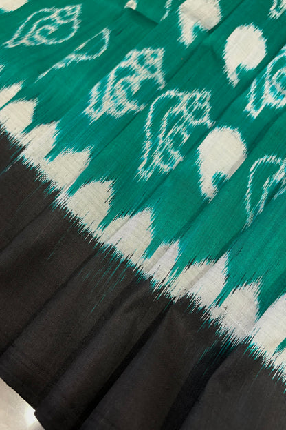 Exclusive Odisha Ikkat Pure Silk Saree- Sea Green