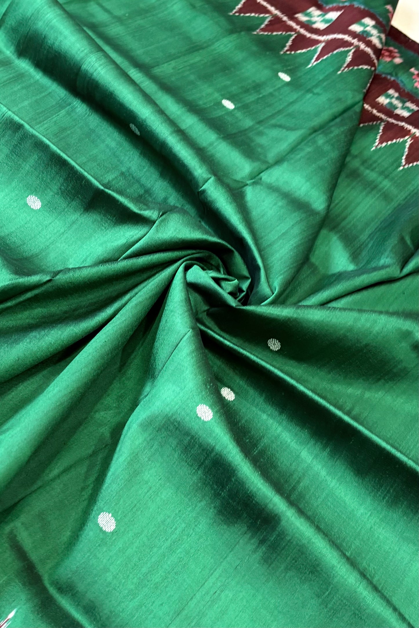 Exclusive Odisha Ikkat Pure Silk Saree- Green