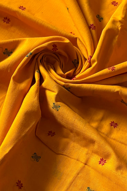 Exclusive Khandua Cotton Saree - Yellow