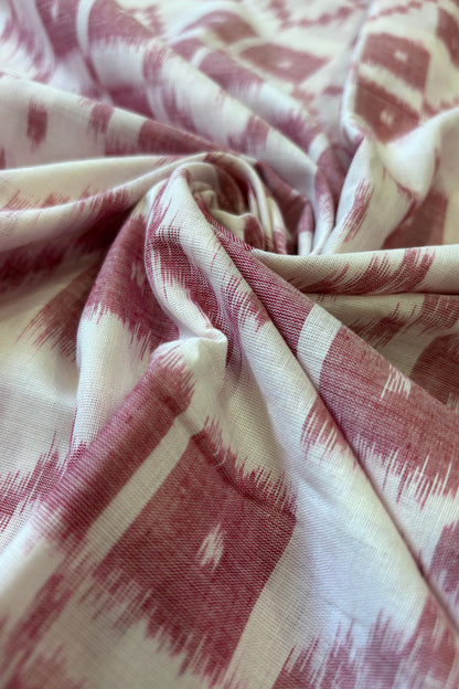 Nuapatna Khandua Cotton Saree - White & Red
