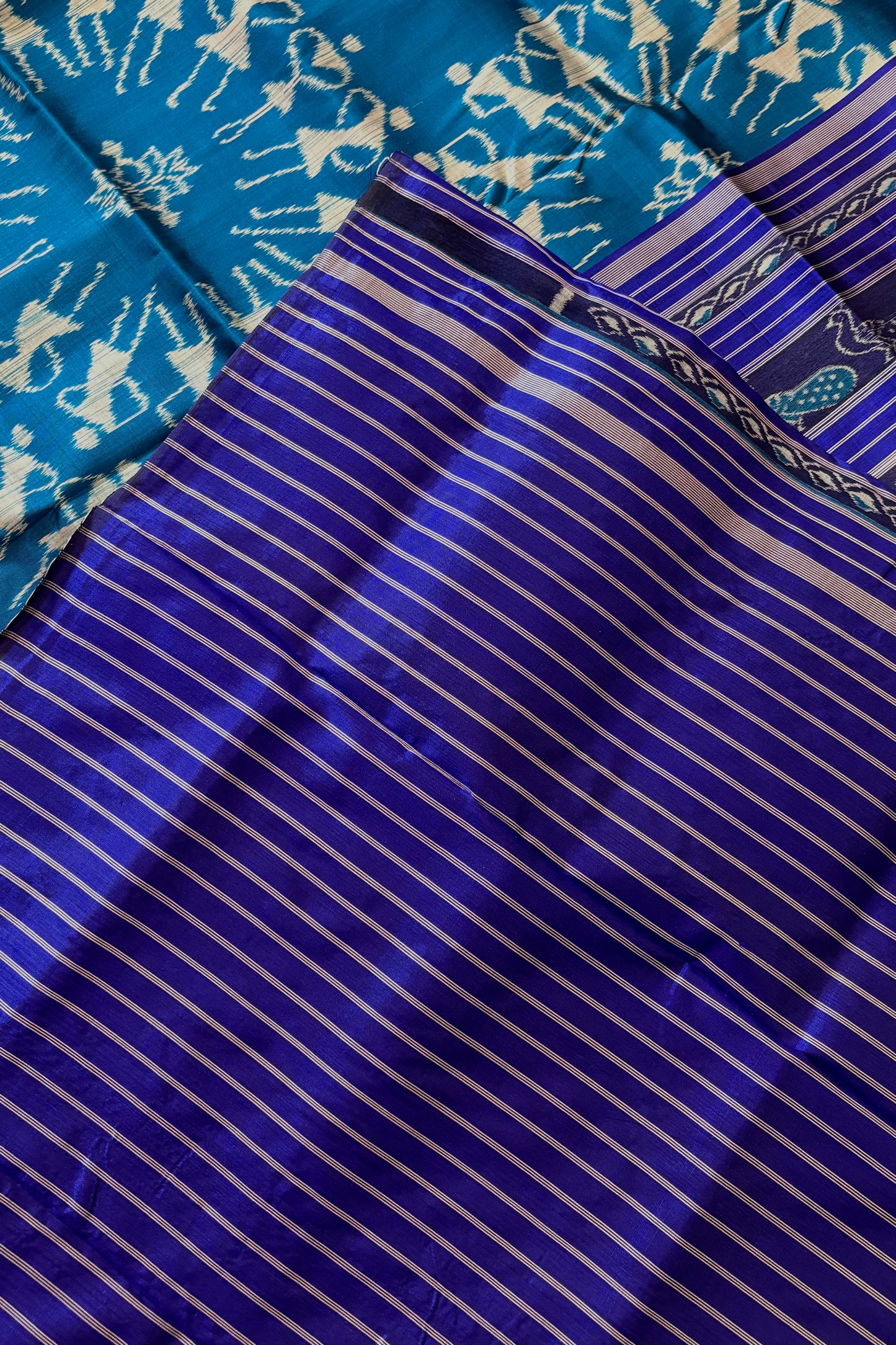 Exclusive Odisha Ikkat Pure Silk Saree- Blue