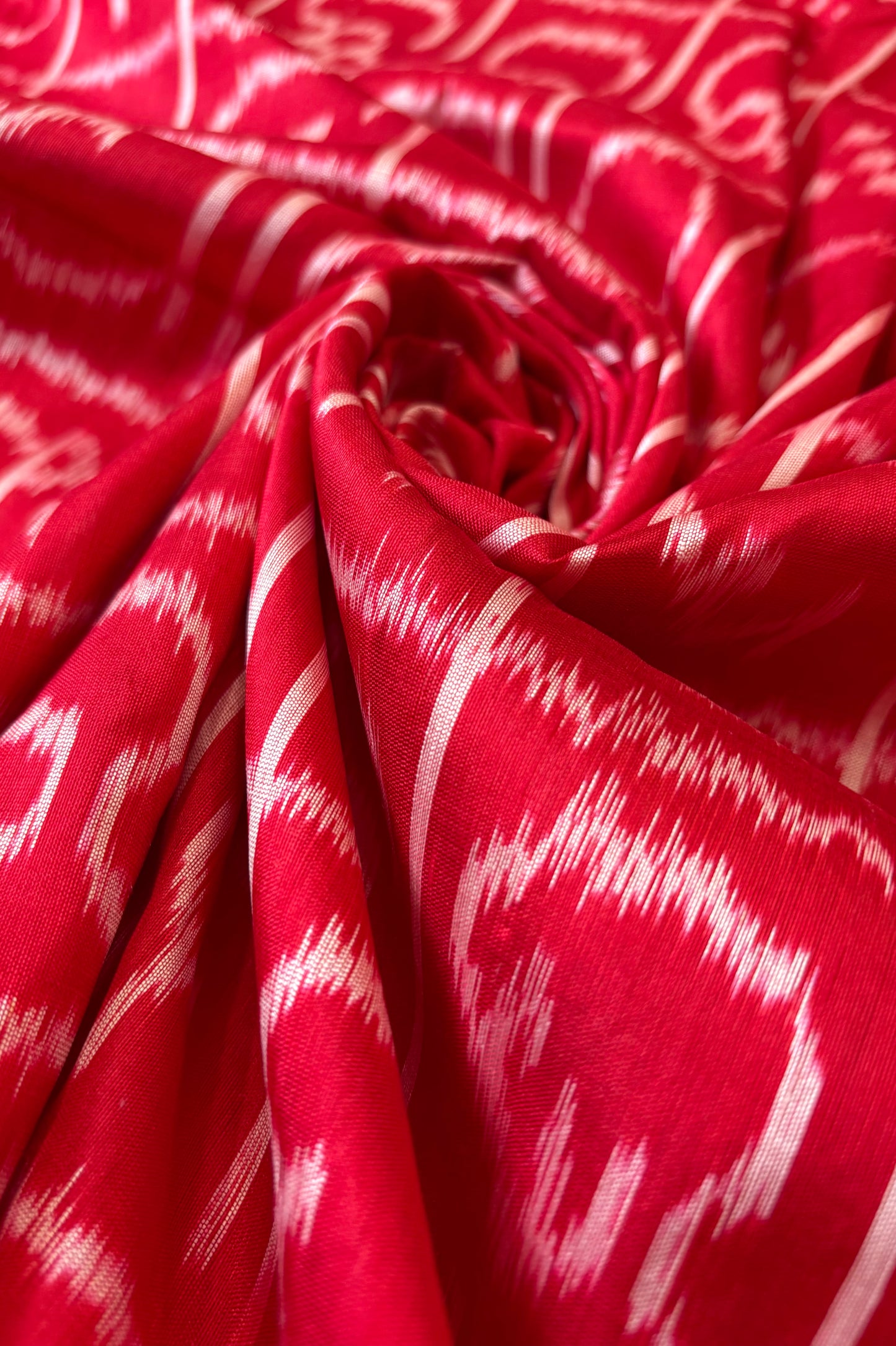 Odisha Ikkat Odia Varnamala Khandua Silk Saree - Red