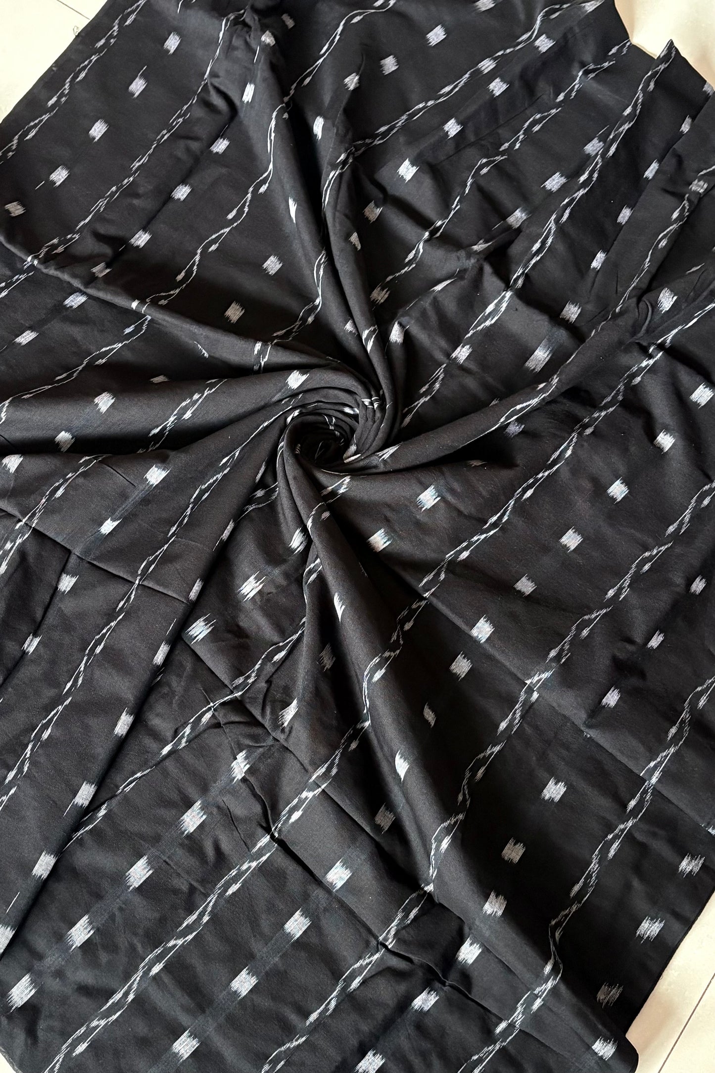 Pure Cotton Odisha Handloom Blouse Piece- Black