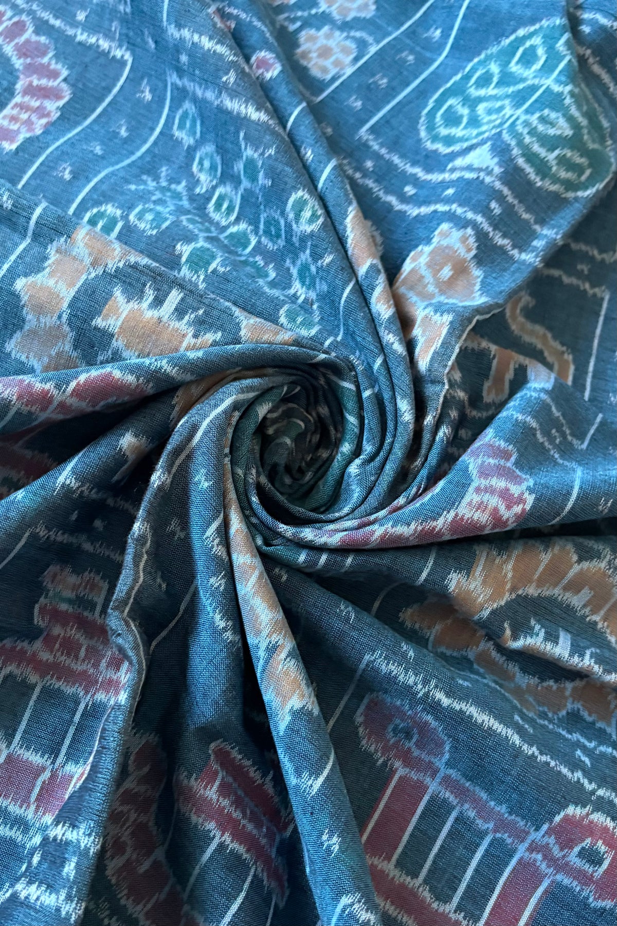 Exclusive Nabakothi Sambalpuri Cotton Saree: Light Teal