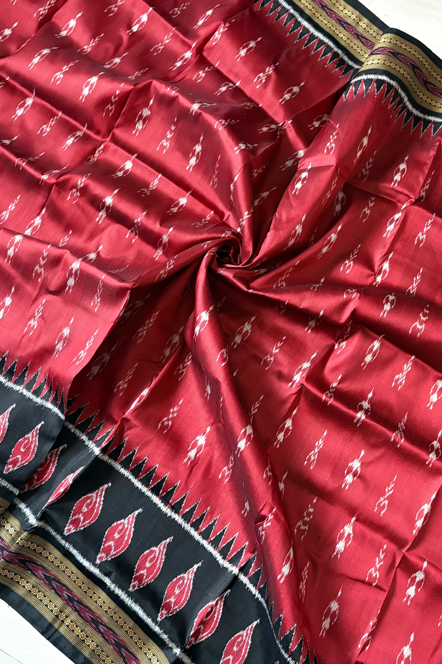 Exclusive Odisha Ikkat Khandua Silk Saree - Maroon