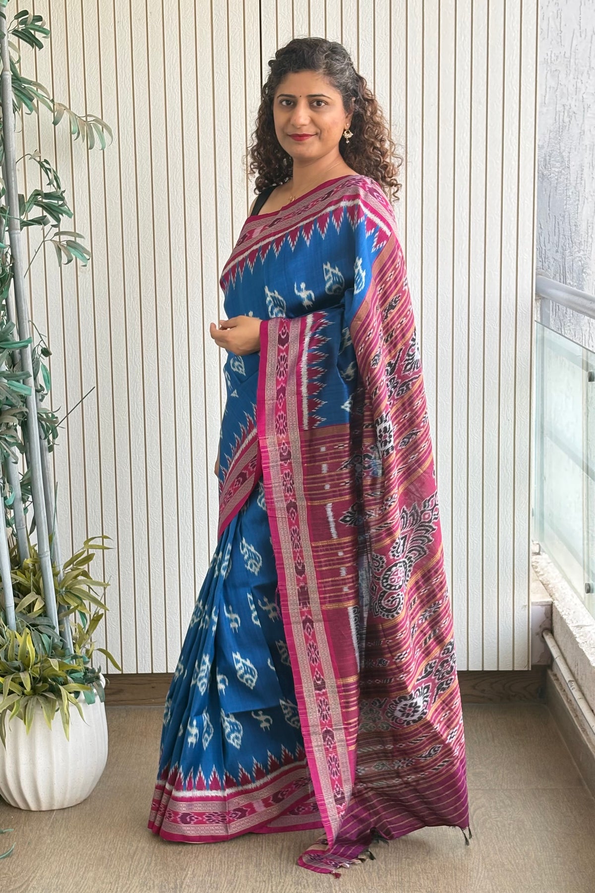 Exclusive Odisha Ikkat Pure Silk Saree- Blue