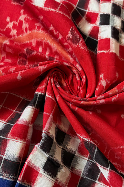 Exclusive Curvilinear Sambalpuri Ikkat Pure Cotton Saree