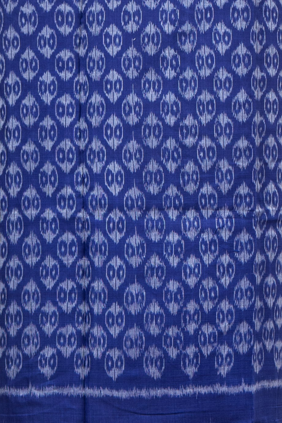 Pure Cotton Sambalpuri Ikkat 3 Piece Dress Material- Navy Blue