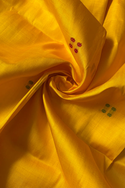 Exclusive Kathifera Odisha Ikkat Khandua Silk Saree - Yellow