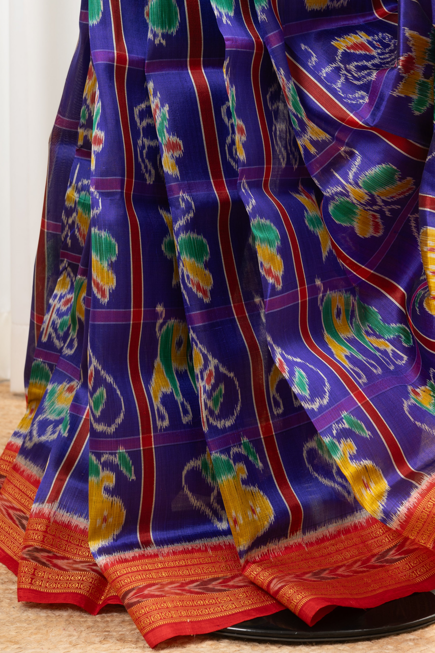 Nabakothi Khandua Silk Saree: Royal Blue