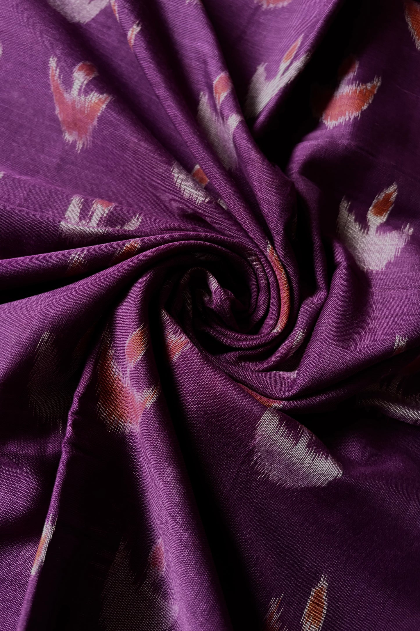 Odisha Khandua Cotton Saree - Purple & Black