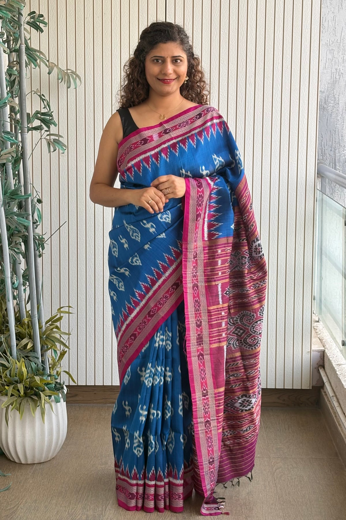 Exclusive Odisha Ikkat Pure Silk Saree- Blue