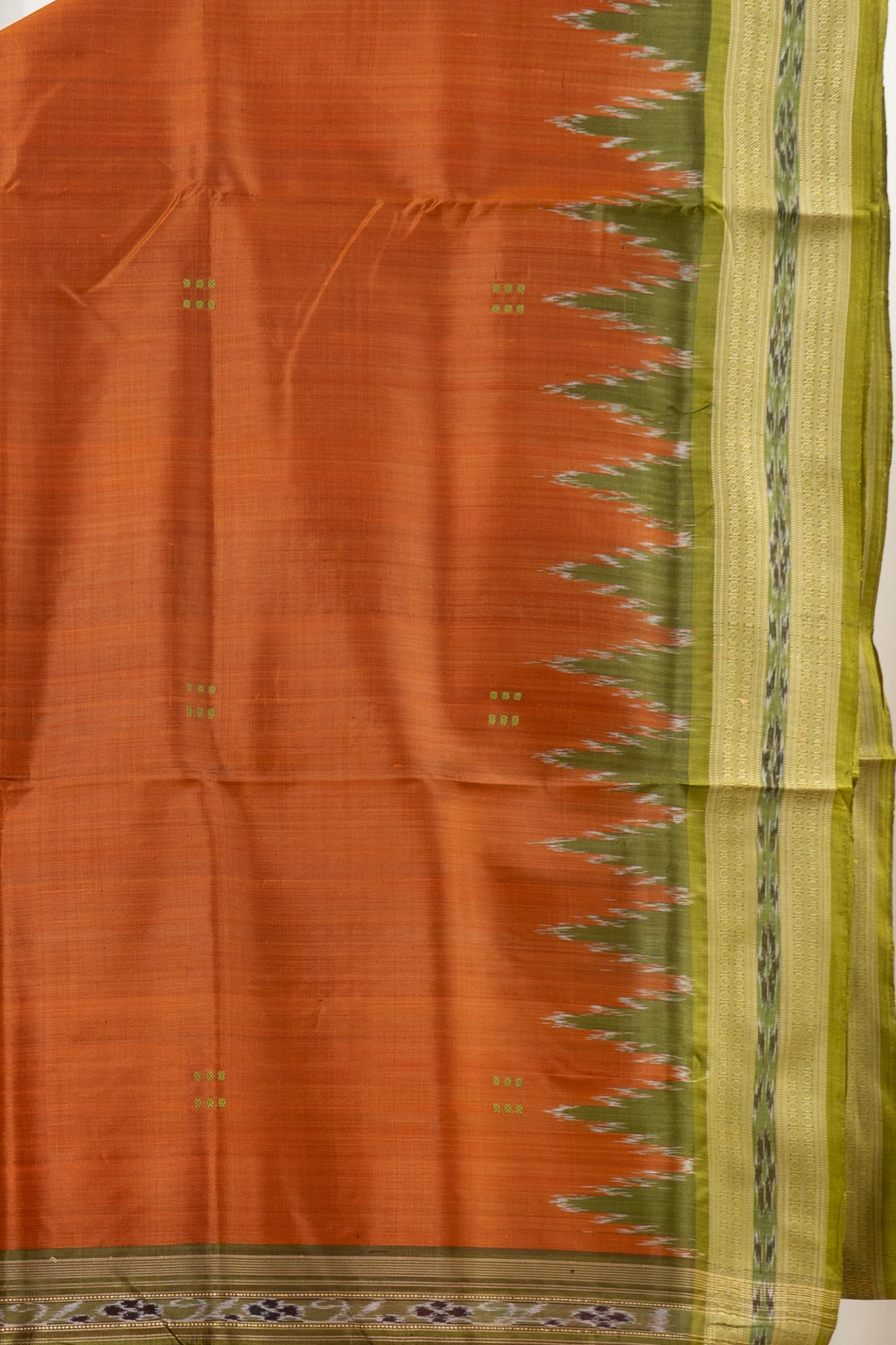 Odisha Ikkat Khandua Pure Silk Saree- Copper Brown