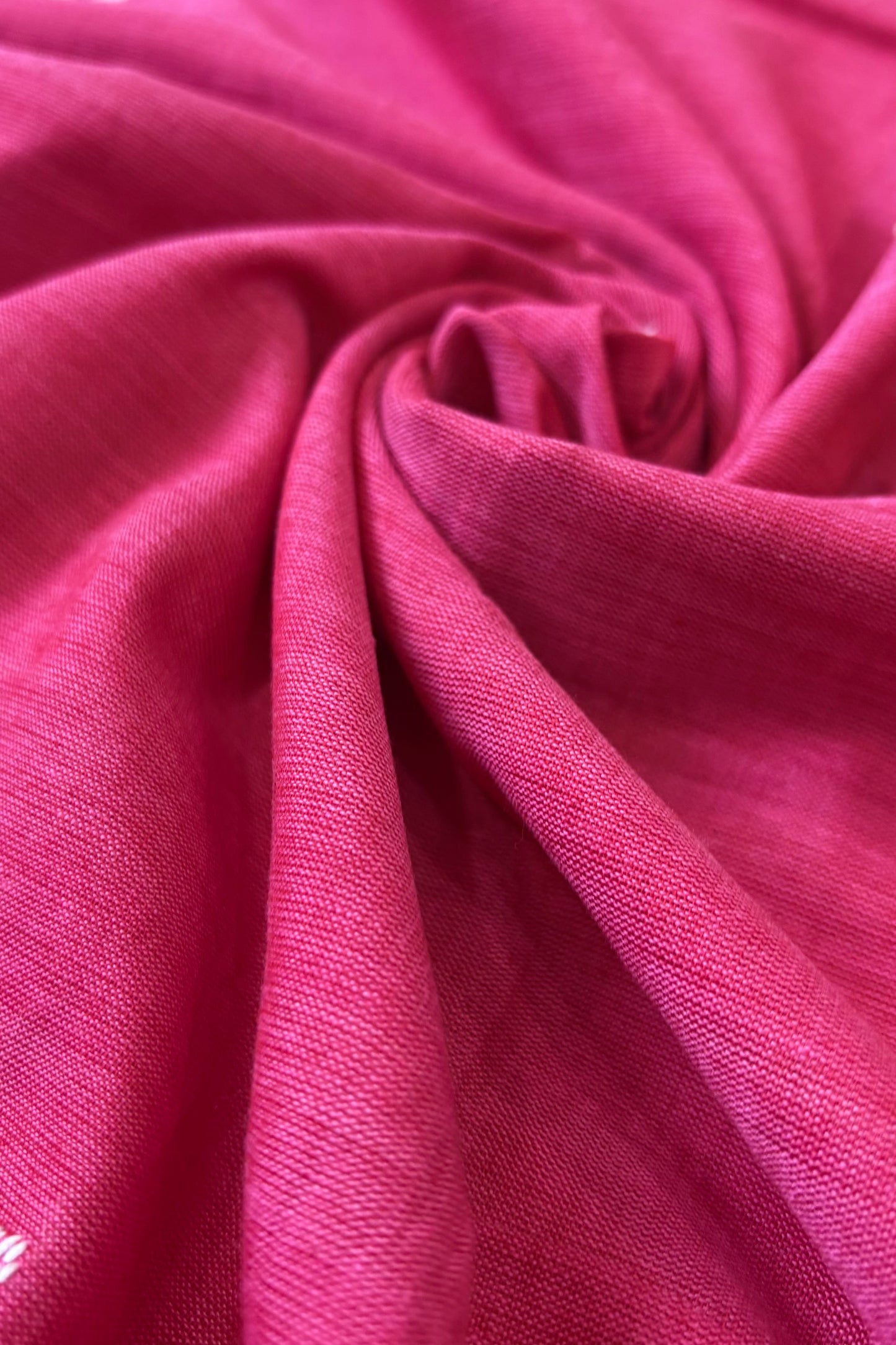 Ek Phulia Cotton Saree - Carrot Pink