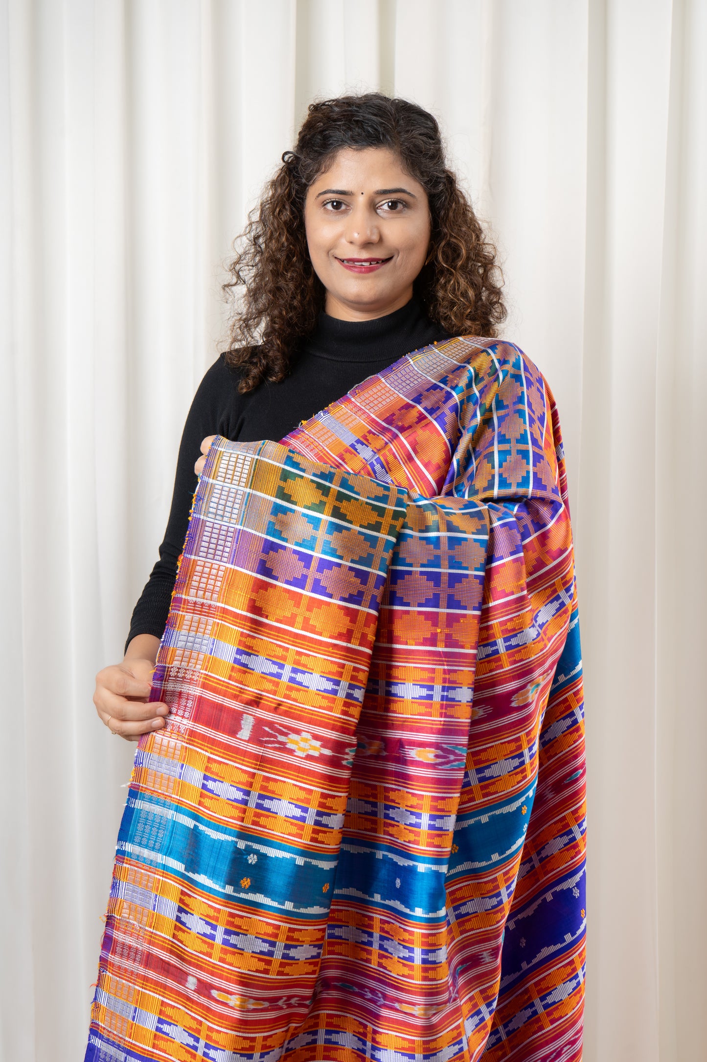 Exclusive Ganga Jamuna Border Double Pallu Berhampuri Pure Silk Patta Saree - Pink