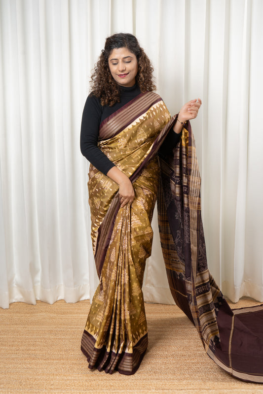 Brukshya Debata Sambalpuri Pure Silk Saree